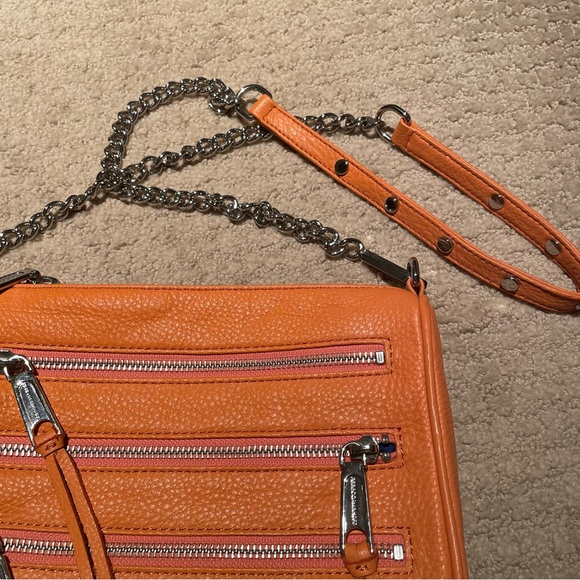 Rebecca Minkoff Mini 5 Zip Cross-body Bag, Orange - Picture 7 of 13